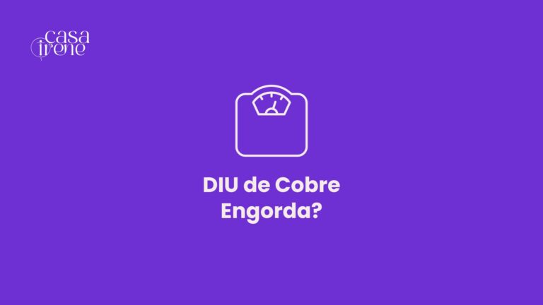 Banner com um ícone de uma balança de bioimpedância e com a pergunta "DIU de Cobre?"